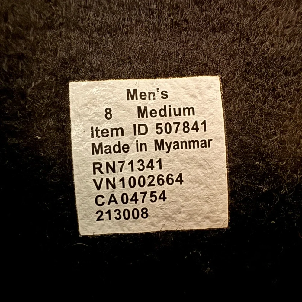 LL Bean Black Nylon Lace Up Fleece Lined Insulated Mid Calf Duck Boots Size 8